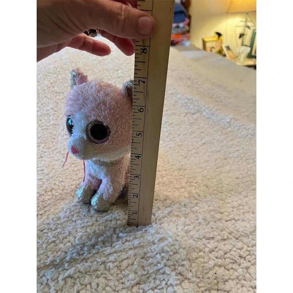 Ty Beanie Boos‎ Fiona the Pink Cat Plush Toy - Picture 8 of 10